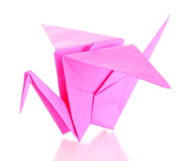 origami turna üzerinde beyaz izole