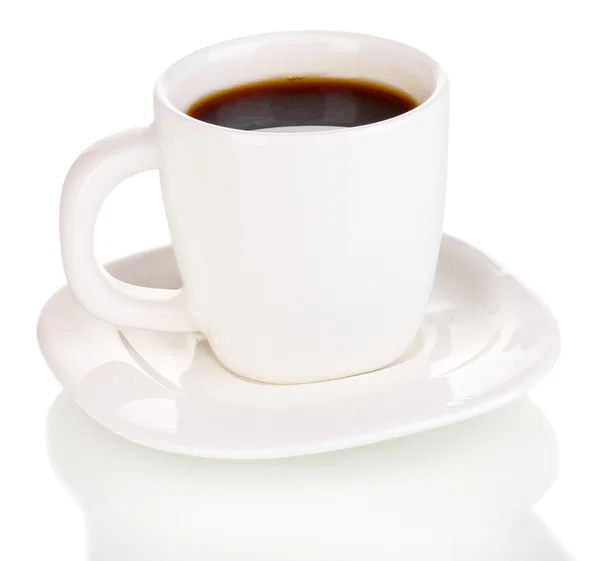 Una taza de café fuerte aislado en blanco — Foto de Stock