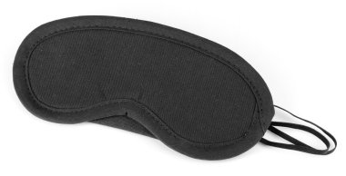 uyku maskesi üzerine beyaz izole