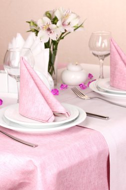 Restoran zarif Tablo ayarı