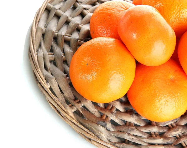Mandarinas maduras aisladas en blanco — Foto de Stock