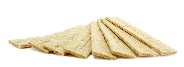 Gustoso pane croccante, isolato su bianco — Foto Stock
