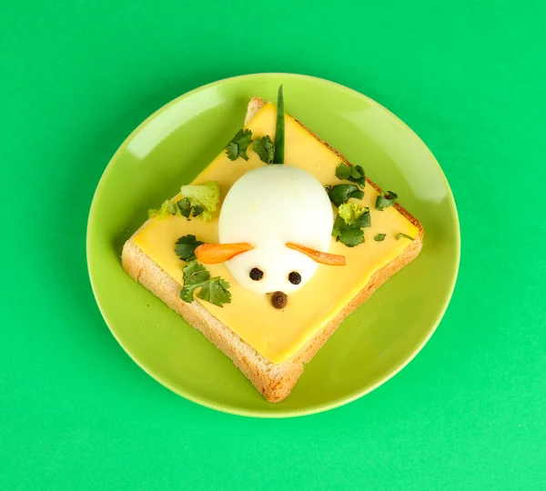 Comida divertida para niños sobre fondo de color —  Fotos de Stock