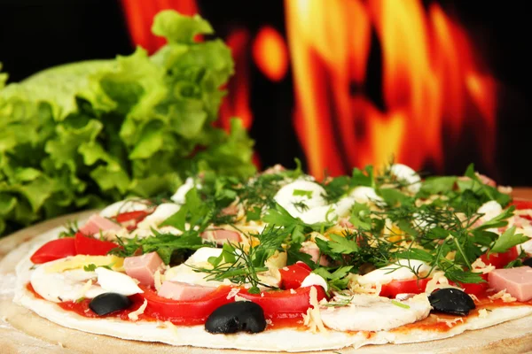 Process of making pizza — Stock Photo, Image