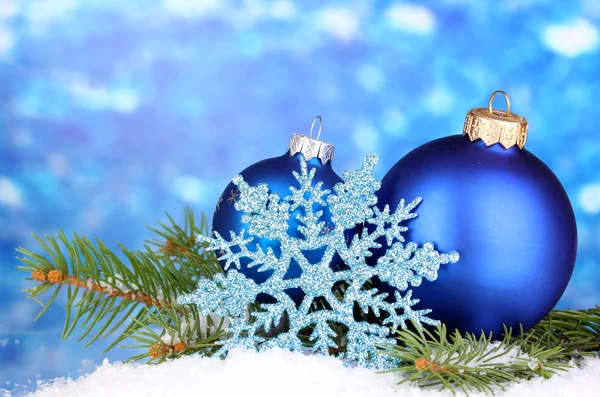 Christmas decoration on blue background Stock Image