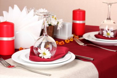 Restoran zarif Tablo ayarı