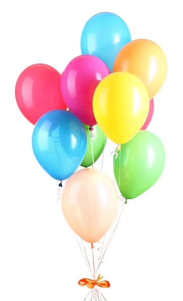 Colorful balloons isolated on white — Stock Photo, Image