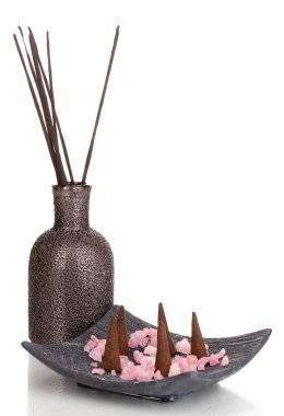 Aromaterapi ayarı üzerinde beyaz izole