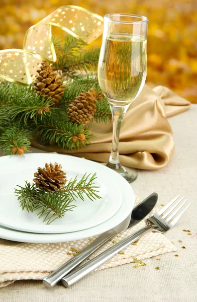 Beautiful christmas setting, close up — Stock Photo, Image