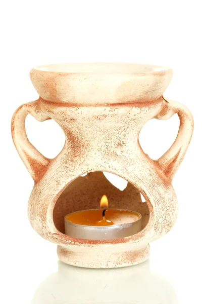Aromaterapie lampa izolované na bílém — Stock fotografie
