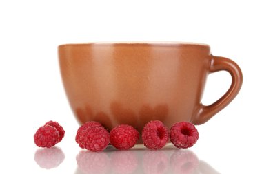 çay ile üzerine beyaz izole kırmızı Kartopu çiçeği