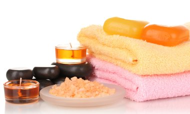 beyaz izole güzel spa ayarı