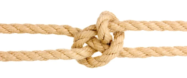 Cuerda con nudo aislado en blanco —  Fotos de Stock