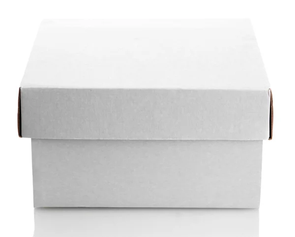 Χάρτινο κουτί, που απομονώνονται σε λευκό — Φωτογραφία Αρχείου