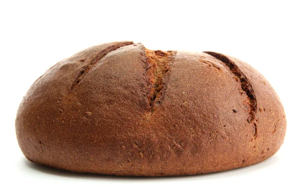 Смачний житній хліб, ізольований на білому — стокове фото