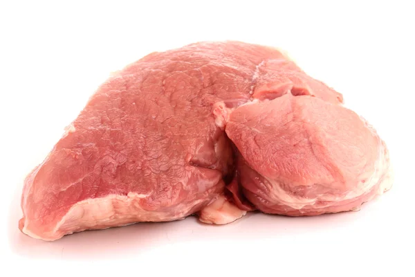 Un gran trozo de cerdo aislado en blanco —  Fotos de Stock