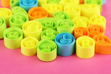 renkli quilling pembe yakın çekim