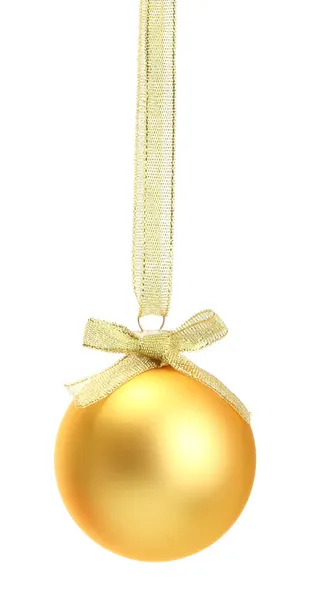 Prachtige Kerstmis bal, geïsoleerd op wit — Stockfoto