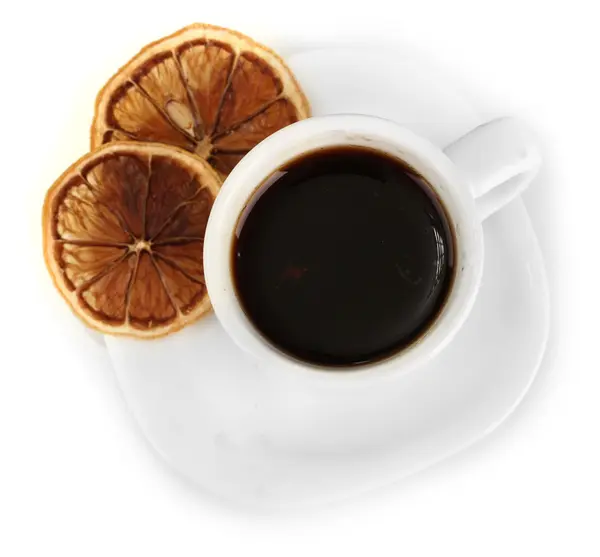 白に隔離されたコーヒーカップ — ストック写真