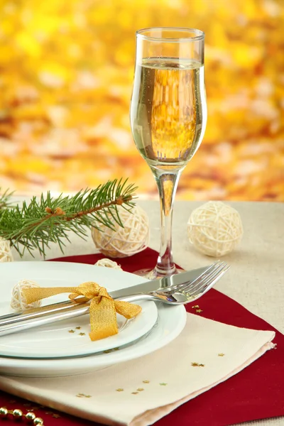 Beautiful christmas setting, close up — Stock Photo, Image