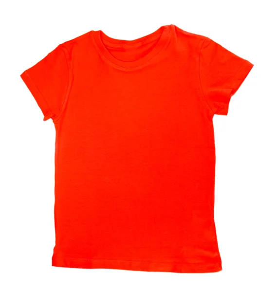 T-shirt rouge isolé sur blanc — Photo