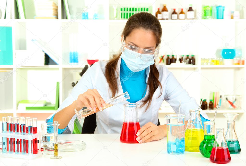 Young scientist in laboratory