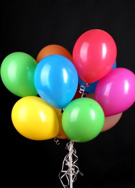 izole üzerine siyah renkli balonlar