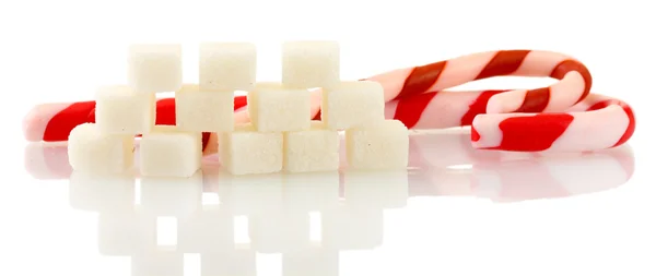 Concepto: Cantidad de azúcar en los alimentos —  Fotos de Stock