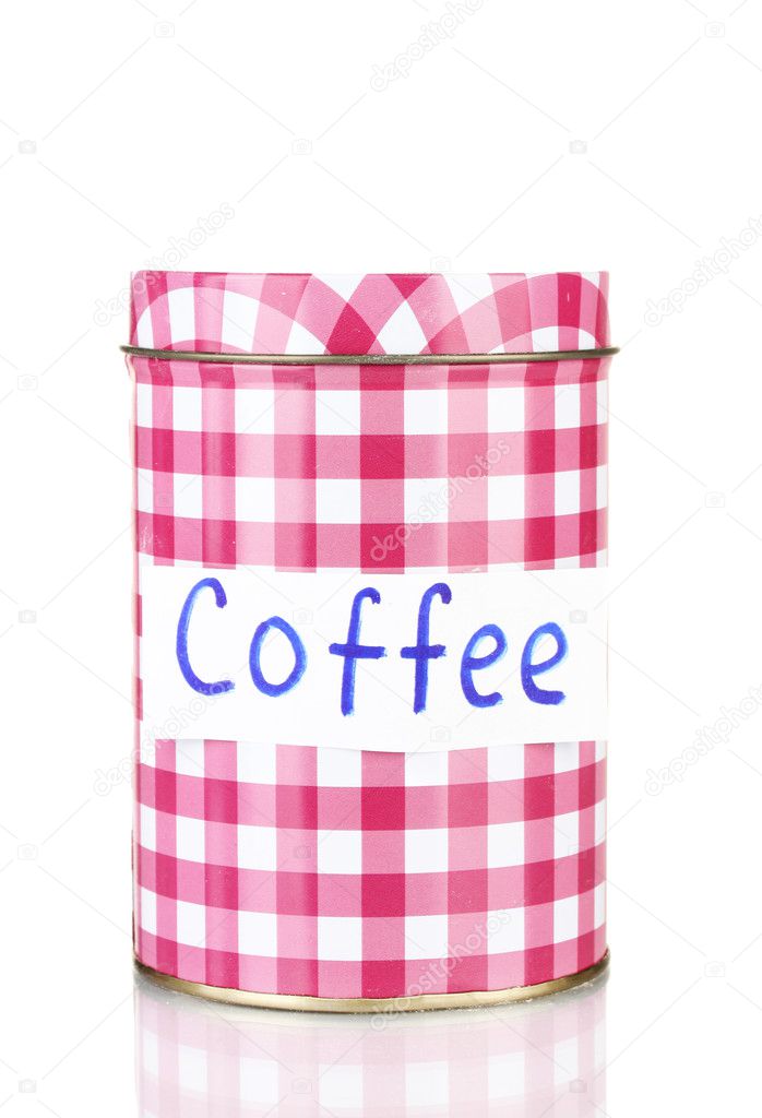 Coffee container isolated on white