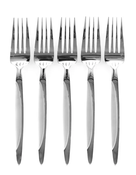 A set of forks isolated on white — Stock Photo, Image