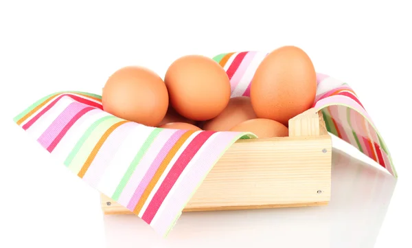 Huevos cocidos en caja aislados en blanco —  Fotos de Stock