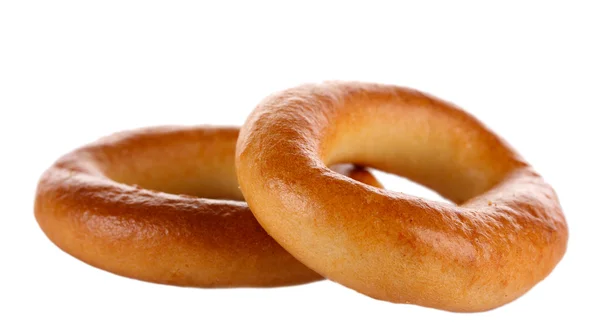 Bagels saborosos, isolados em branco — Fotografia de Stock