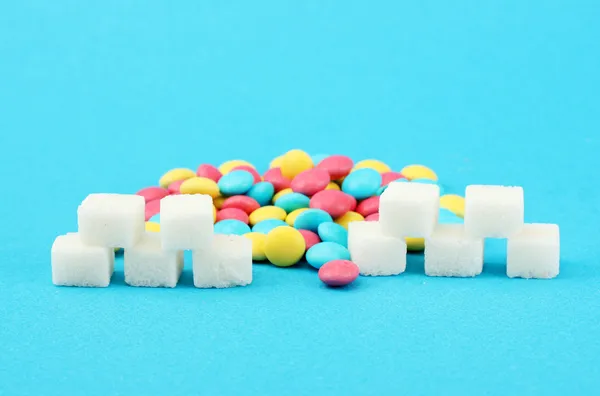 Концепція: кількість цукру в їжі — стокове фото