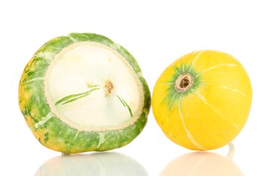 iki balkabağı beyaz izole