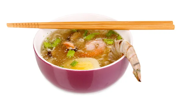 Sopa chinesa isolada em branco — Fotografia de Stock