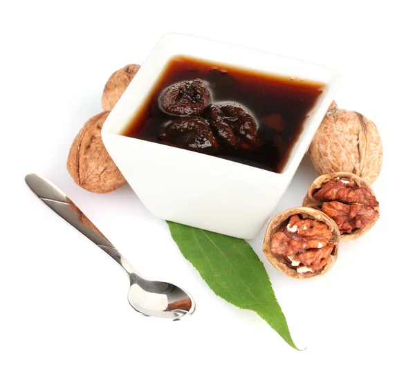 Jam walnuts in a bowl — Stock fotografie
