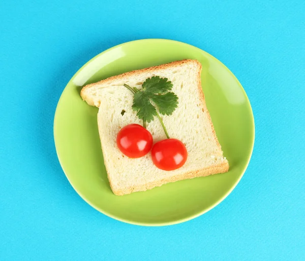 gıda renk arka plan üzerinde çocuklar için eğlenceli