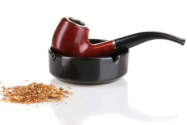 Röka pipa och tobak isolerad på vit — Stockfoto