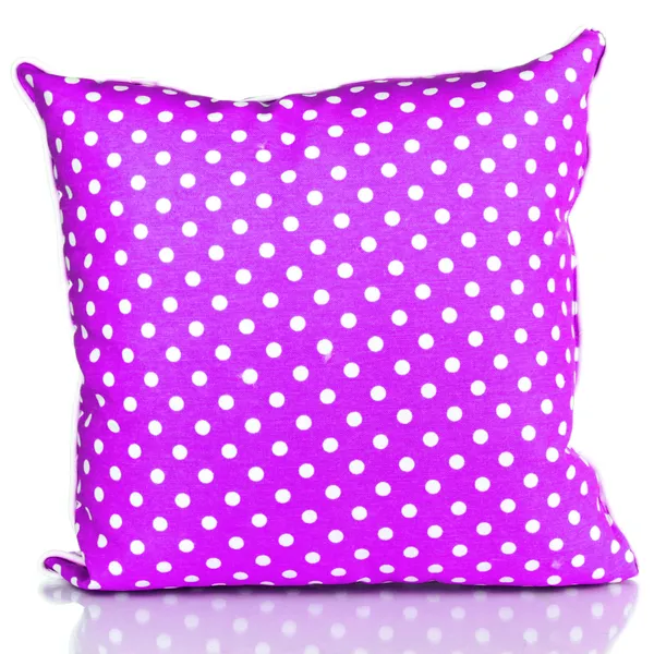 Pink bright pillow isolated on white — Stock Photo, Image