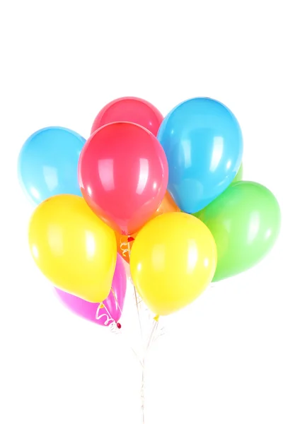 Globos de colores aislados en blanco — Foto de Stock