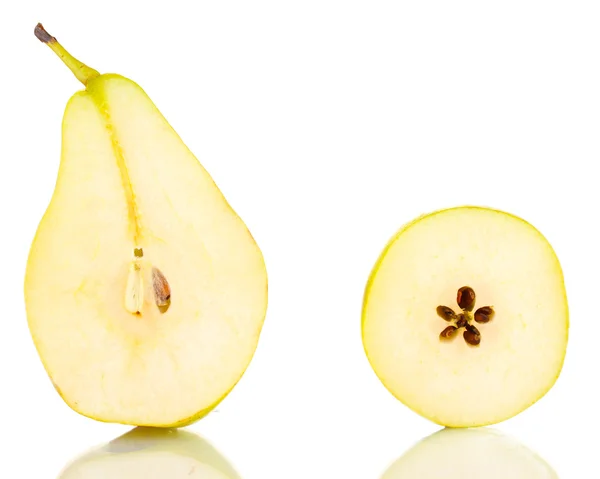 Frutas cortadas, isoladas a branco — Fotografia de Stock