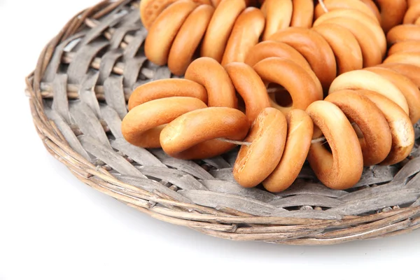 Tasty bagels, isolated on white — Stock Photo, Image