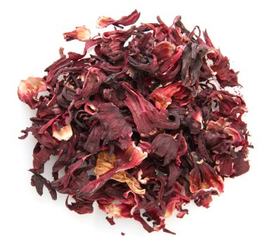 aromatik hibiscus çay, beyaz izole