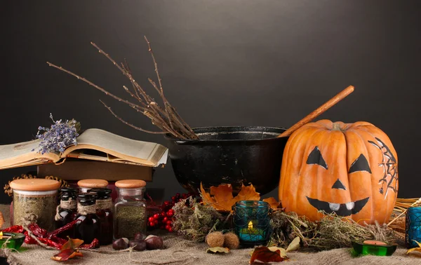 Skrämmande halloween laboratorium — Stockfoto