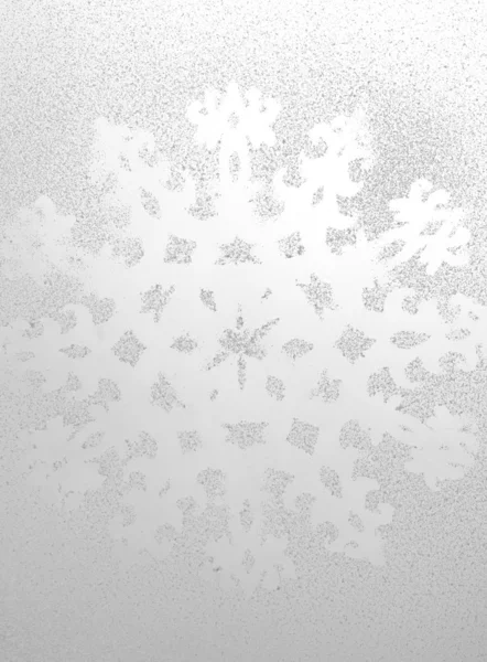 Padrão de floco de neve na janela — Fotografia de Stock