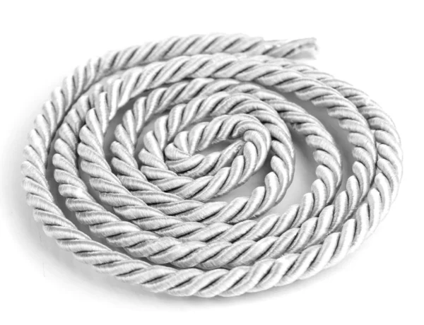 Мотузка з мотузки ізольована на білому — стокове фото