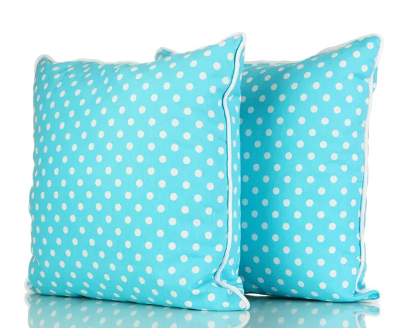 Almohadas brillantes azules aisladas en blanco —  Fotos de Stock