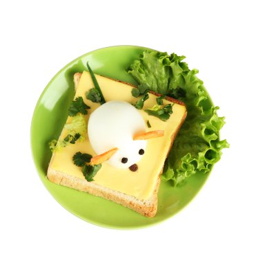 gıda üzerine beyaz izole çocuklar için eğlenceli