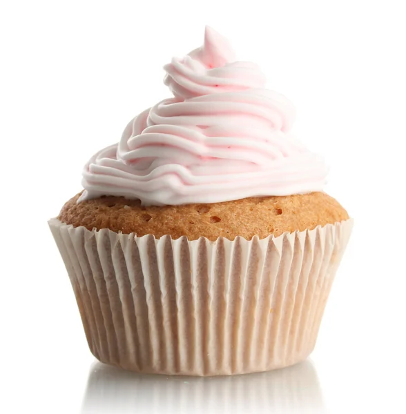 Cupcake saboroso, isolado em branco — Fotografia de Stock