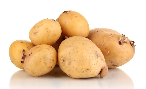 Batatas maduras isoladas em branco — Fotografia de Stock